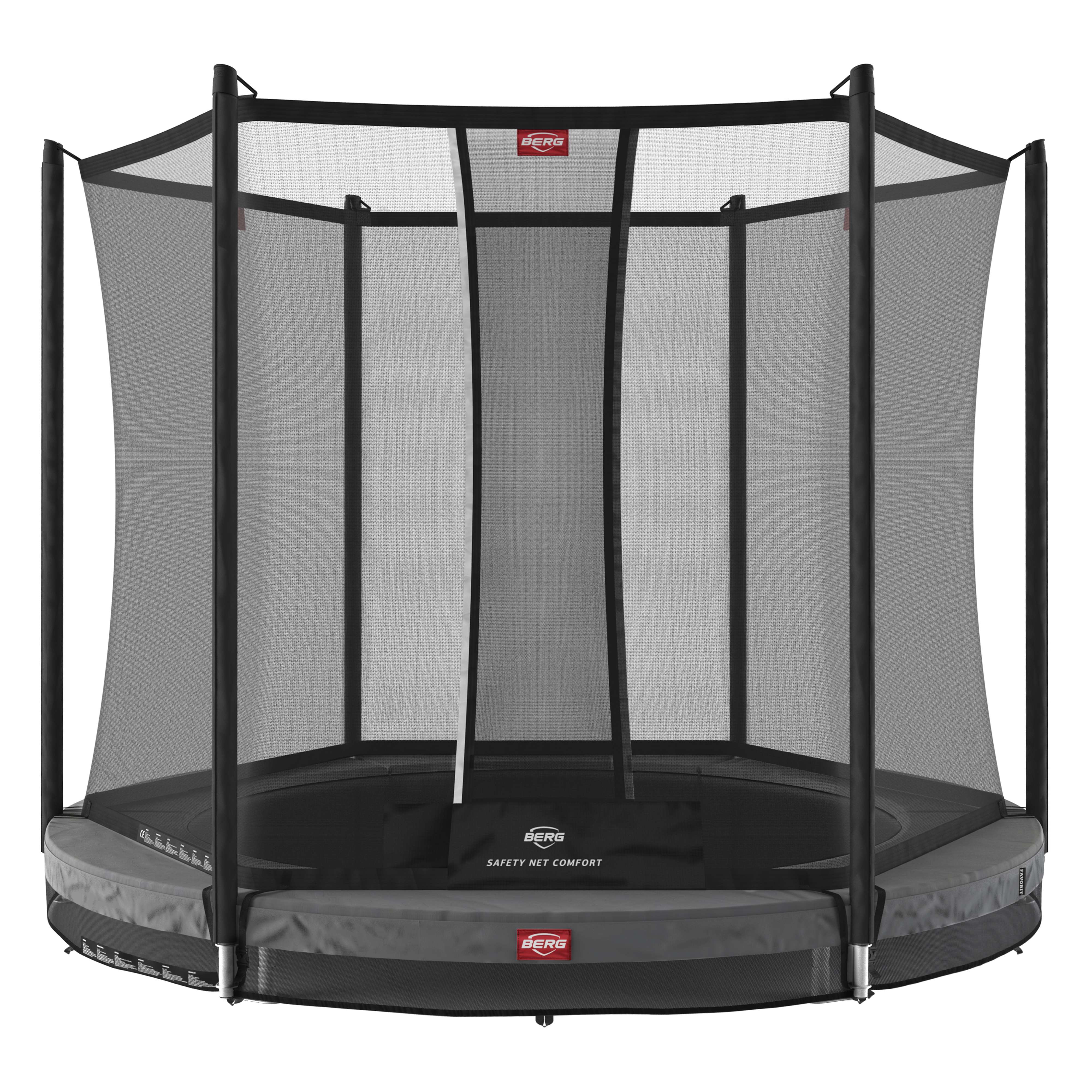 BERG Favorit InGround 270 Grey — InGround trampoline set into the lawn
